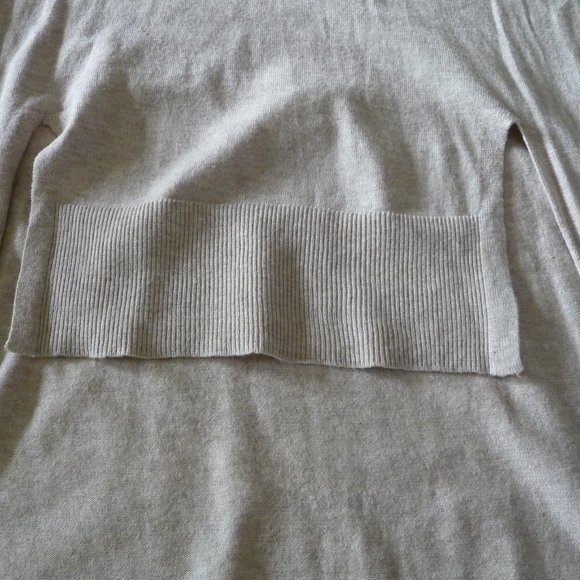 ITALIAN beige cotton  modal blend tunic with low high hemline size L - Picture 3 of 4